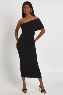 Robe Midaxi Bardot En Crêpe Jersey