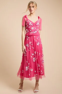 Oasis Robe Midaxi À Bretelles Nouées Et Ornements Floraux<Femme Toutes Les Robes|Robes
