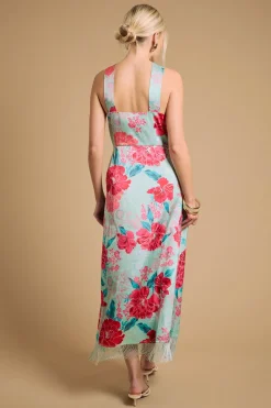 Oasis Robe Midaxi Cache-cœur À Col Licou Avec Franges<Femme Toutes Les Robes|Robes