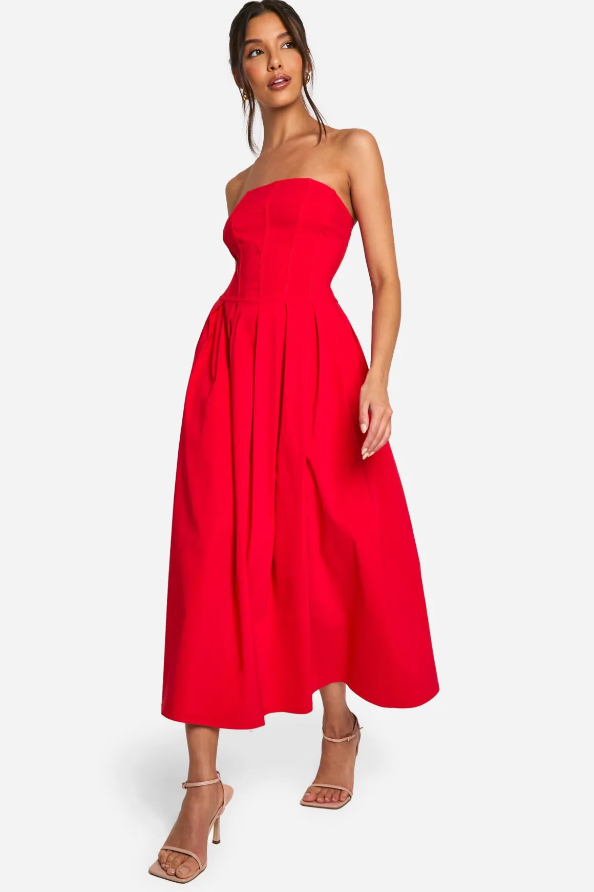 Robe Midaxi Corset Skater en Bengaline