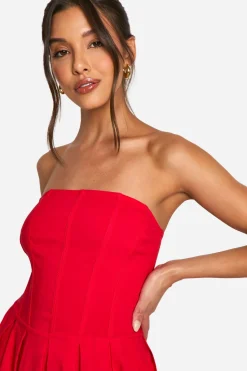 Robe Midaxi Corset Skater en Bengaline
