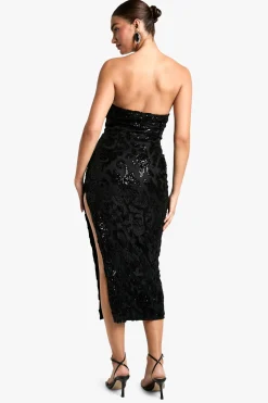 boohoo Robe Midaxi Demask en Dentelle Structurée à Corset<Femme Robes Corset|Satin Et Dentelle