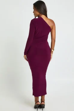 Robe Midaxi Drapée Asymétrique