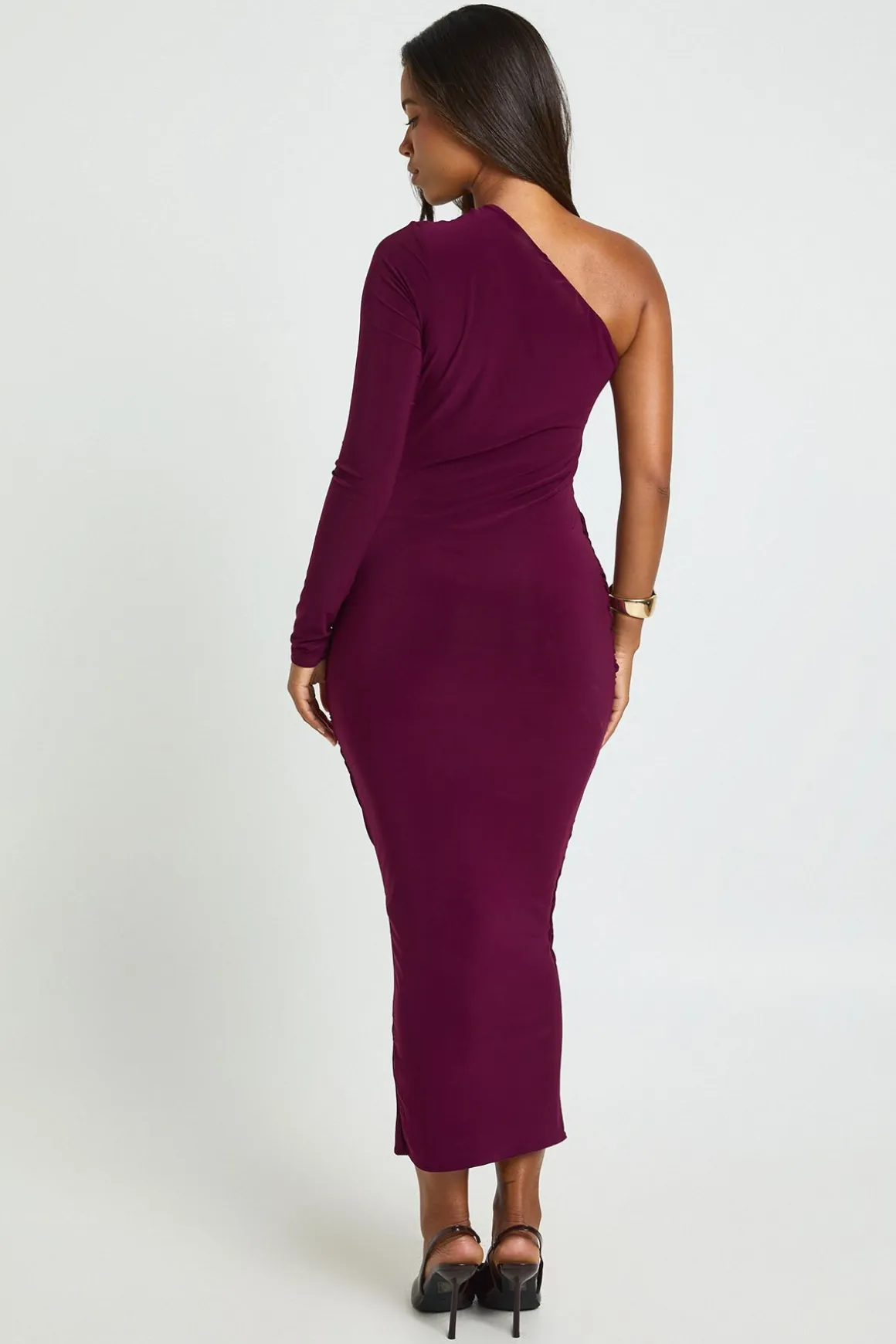 Robe Midaxi Drapée Asymétrique