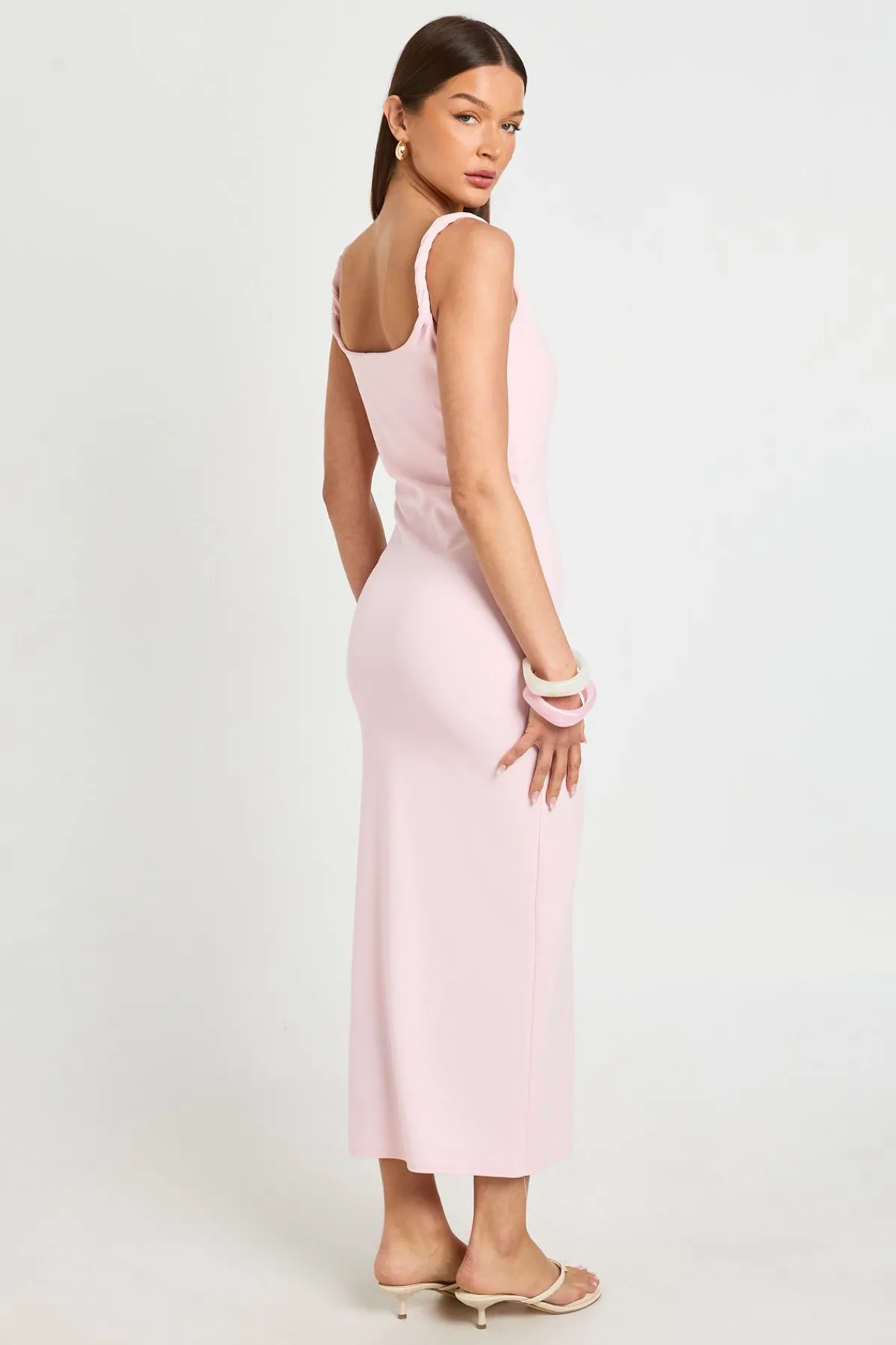 boohoo Robe Midaxi En Crêpe Jersey À Bretelles Torsadées<Femme Robes De Soirée|Toutes Les Robes