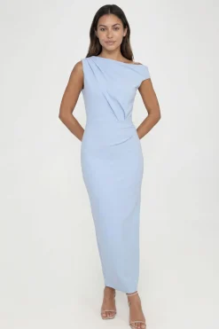 boohoo Robe Midaxi En Crêpe Jersey Drapé À Épaule Haute<Femme Robes Moulantes|Robes