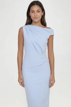 boohoo Robe Midaxi En Crêpe Jersey Drapé À Épaule Haute<Femme Robes Moulantes|Robes