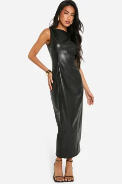 Robe Midaxi en fausse-cuir