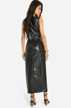 Robe Midaxi en fausse-cuir