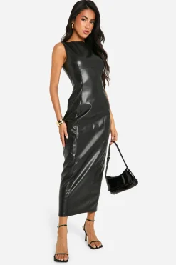 Robe Midaxi en fausse-cuir