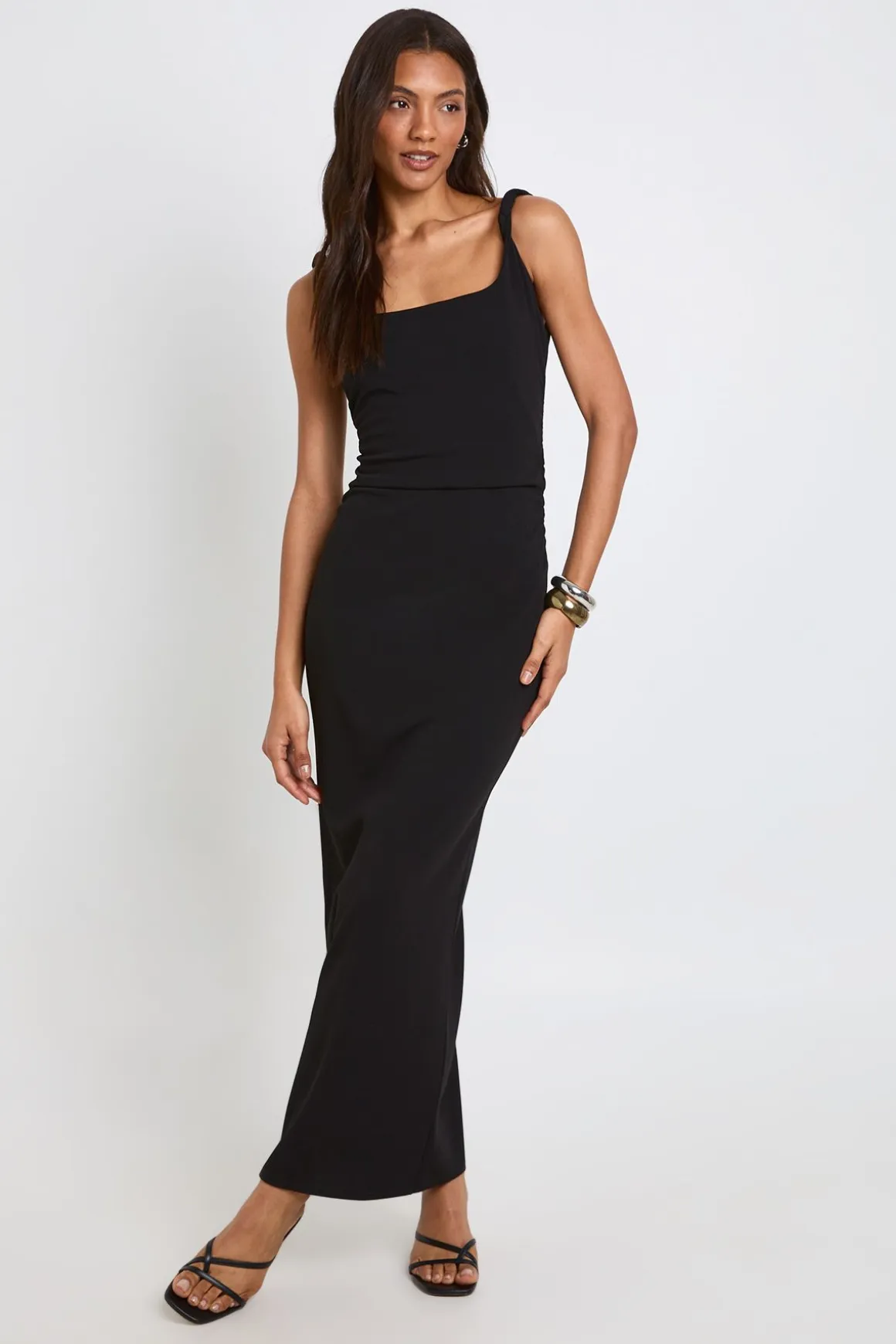 Robe Midaxi En Jersey Crêpe Avec Bretelle Torsadée Pour Femmes Grandes