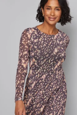 Robe Midaxi en Maille Animal