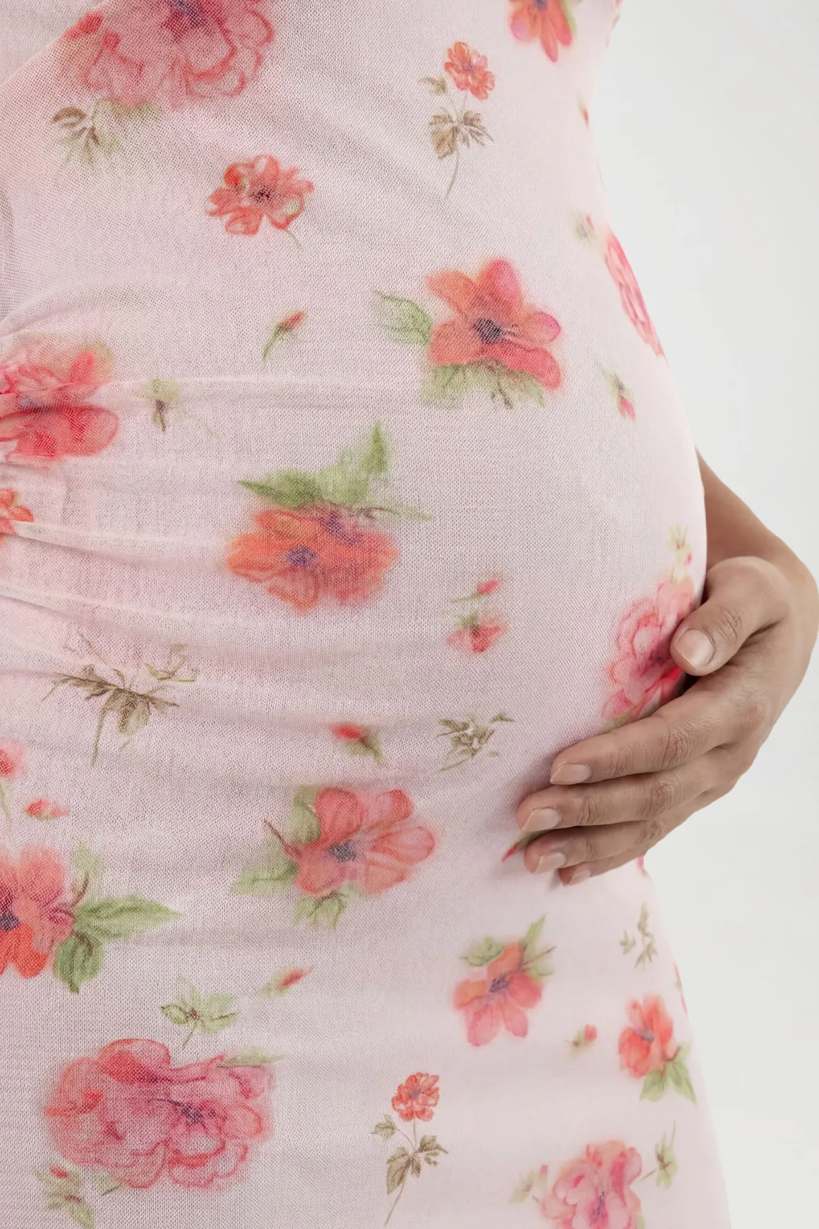Robe Midaxi En Mesh À Imprimé Fleuri Pour Femme Enceinte
