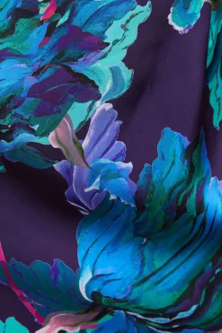 Robe Midaxi Florale à Dos Ouvert pour Occasions Spéciales