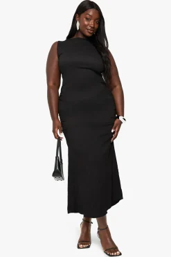 boohoo Robe Midaxi froncée texturée Plus<Femme Toutes Les Robes|Robes Moulantes