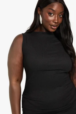 boohoo Robe Midaxi froncée texturée Plus<Femme Toutes Les Robes|Robes Moulantes