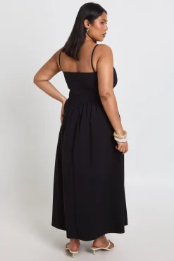 Robe Midaxi Grande Taille À Bretelles En Bengaline