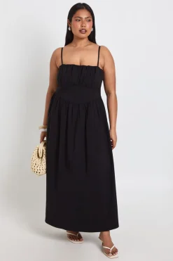 Robe Midaxi Grande Taille À Bretelles En Bengaline