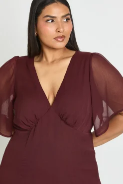 boohoo Robe Midaxi Grande Taille À Manches Papillon<Femme Imprimé Léopard|Toutes Les Robes