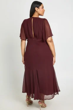 boohoo Robe Midaxi Grande Taille À Manches Papillon<Femme Imprimé Léopard|Toutes Les Robes