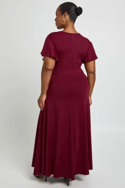 Robe Midaxi Grande Taille À Manches Flottantes Ultra Douce
