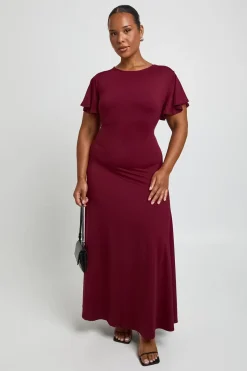 Robe Midaxi Grande Taille À Manches Flottantes Ultra Douce