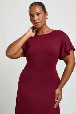 Robe Midaxi Grande Taille À Manches Flottantes Ultra Douce
