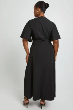 Robe Midaxi Grande Taille À Manches Papillon