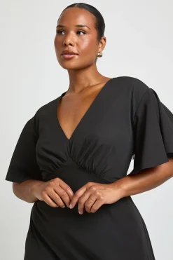 Robe Midaxi Grande Taille À Manches Papillon