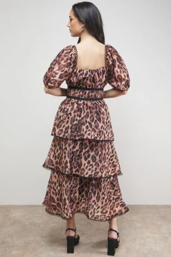 Oasis Robe Midaxi à Manches Bouffantes et Volants Étagés<Femme Robes Mi-Longues|Robes Bohème