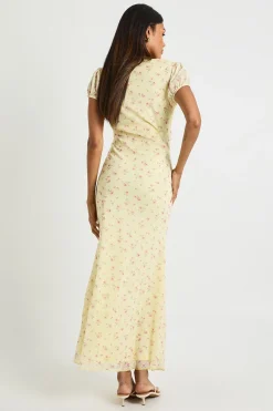 robe midaxi maternité en mesh ditsy