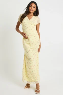 robe midaxi maternité en mesh ditsy