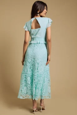 Robe Midaxi Petite Avec Détails En Dentelle Dobby