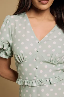 Robe Midaxi Petite À Détails Volantés