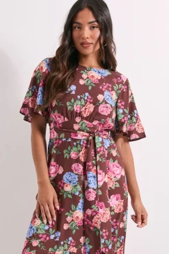 Dorothy Perkins Robe Midaxi Petite à Motifs Floraux avec Couture Empire et Manches Évasées<Femme Toutes Les Robes|Robes D’Automne