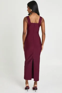 boohoo Robe Midaxi Premium À Encolure Carrée En Bandage<Femme Robes De Soirée|Toutes Les Robes
