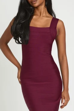 boohoo Robe Midaxi Premium À Encolure Carrée En Bandage<Femme Robes De Soirée|Toutes Les Robes