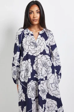 Wallis Robe Midaxi Sans Col à Motifs Floraux Petite<Femme Toutes Les Robes|Robes À Manches Longues
