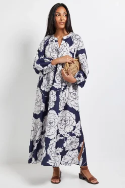 Wallis Robe Midaxi Sans Col à Motifs Floraux Petite<Femme Toutes Les Robes|Robes À Manches Longues