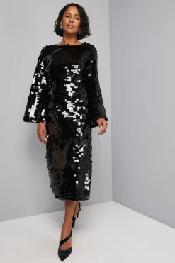 Robe Midaxi à Sequins avec Liens dans le Dos
