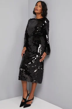 Robe Midaxi à Sequins avec Liens dans le Dos