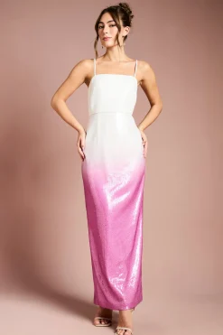 Robe Midaxi à Sequins Ombrés