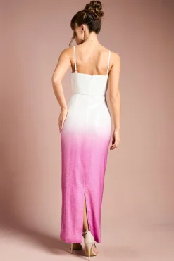 Robe Midaxi à Sequins Ombrés