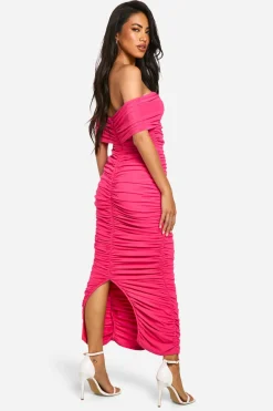 boohoo Robe Midaxi Structurée en Power Mesh Premium<Femme Robes De Soirée|Toutes Les Robes