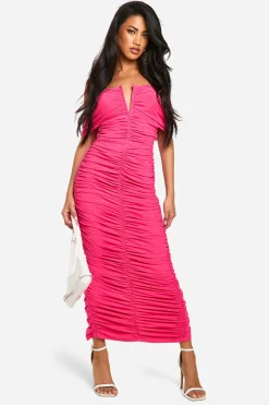 boohoo Robe Midaxi Structurée en Power Mesh Premium<Femme Robes De Soirée|Toutes Les Robes