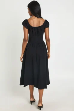 Robe Midaxi Style Laitière À Manches Volumineuses