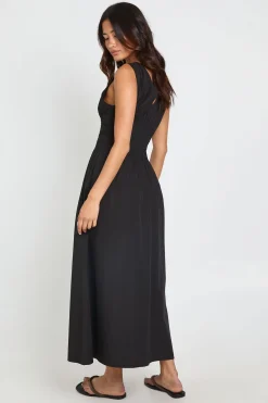 Robe Midaxi À Taille Froncée