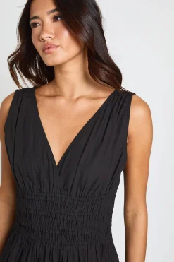 Robe Midaxi À Taille Froncée
