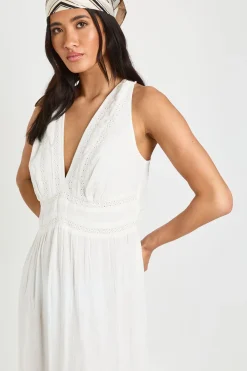 boohoo Robe Midaxi Texturée Avec Bordure En Dentelle<Femme Satin Et Dentelle|Robes Patineuses
