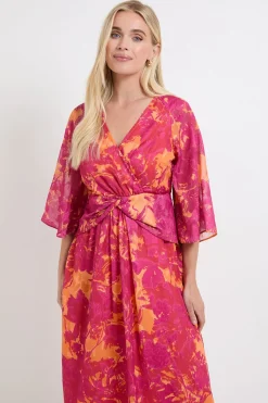 Robe Midaxi Torsadée À Imprimé Floral Dévoré Petite